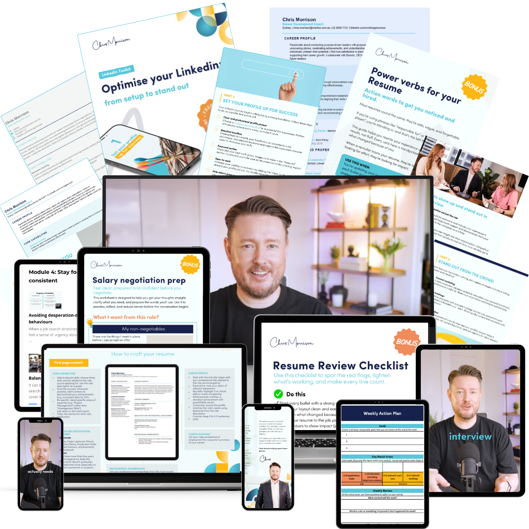 A mock up of the value that is provided in the Get Hired Bundle